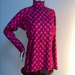 Nike Pro long sleeve purple and Pink 1/2 zip up Apparel with thumb holes